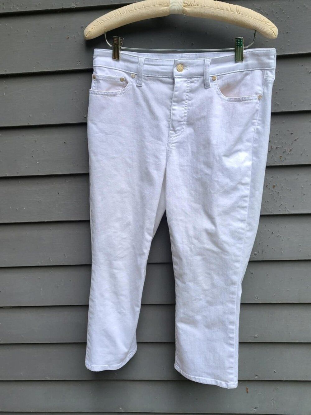 Talbots White Cropped Flare Jeans size 8P
